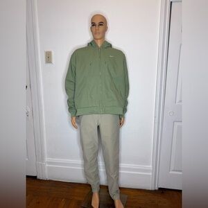 Nike Men's XL Life Padded Hooded Jacket DQ5172-386 Oil Green/Gold/White NWOT